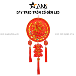 Dây Đèn Tròn Chữ Lộc Có Đèn Led Nhạc 40x90cm - DDTCDN01