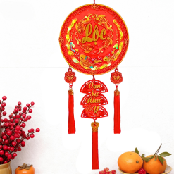 Dây Đèn Tròn Chữ Lộc Có Đèn Led Nhạc 40x90cm - DDTCDN01