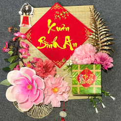 Set Phụ Kiện Mành Tre Vuông Nhiều Mẫu Ráp Sẵn Trang Trí Tết - MTTT03