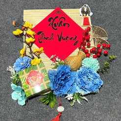 Set Phụ Kiện Mành Tre Vuông Nhiều Mẫu Ráp Sẵn Trang Trí Tết - MTTT03