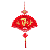 Dây Treo Quạt Nhung Đỏ - Quạt Treo Trường Trang Trí Tết - QXTT04