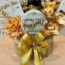 Giỏ Quà Tết Vàng Kim - Quà Tặng Tết Sang Trọng - Quà Trang Trí Tết - QTTT01