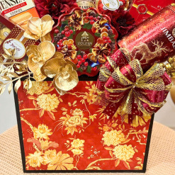 Giỏ Quà Tết Đỏ Bính Ngọ 12 Món - Quà Tặng Tết Sang Trọng - Quà Trang Trí Tết - QTTT04