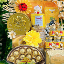 Giỏ Quà Tết 14 Món Cao Cấp - Quà Tặng Tết Sang Trọng - Quà Trang Trí Tết - QTTT07