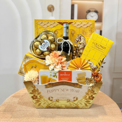 Giỏ Quà Tết Có 4 Màu Đủ Vị - Quà Tặng Tết Sang Trọng - Quà Trang Trí Tết - QTTT12