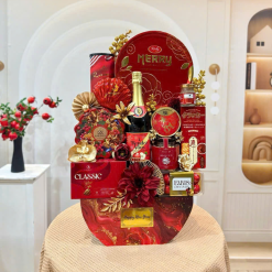 Giỏ Quà Tết Đỏ 13 Món - Quà Tặng Tết Sang Trọng - Quà Trang Trí Tết - QTTT14