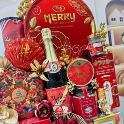 Giỏ Quà Tết Đỏ 13 Món - Quà Tặng Tết Sang Trọng - Quà Trang Trí Tết - QTTT14