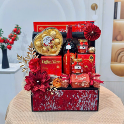 Giỏ Quà Tết 9 Món - Quà Tặng Tết Sang Trọng - Quà Trang Trí Tết - QTTT15