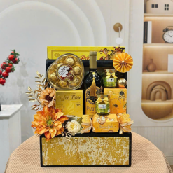 Giỏ Quà Tết 9 Món - Quà Tặng Tết Sang Trọng - Quà Trang Trí Tết - QTTT15