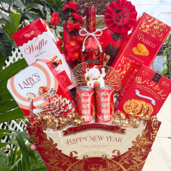 Giỏ Quà Tết Sang Trọng 7 Món - Quà Tặng Tết - Quà Trang Trí Tết - QTTT21