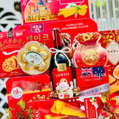 Hộp Quà Tết Rượu Bánh Kẹo Sang Trọng – Set Quà Cao Cấp - Quà Trang Trí Tết Biếu Ai Cũng Hợp - QTTT29