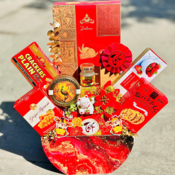 Hộp Quà Tết Rượu Bánh Kẹo Sang Trọng – Set Quà Cao Cấp - Quà Trang Trí Tết - QTTT30