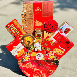 Hộp Quà Tết Rượu Bánh Kẹo Sang Trọng – Set Quà Cao Cấp - Quà Trang Trí Tết - QTTT30