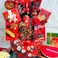 Hộp Quà Tết 3 Màu Đỏ Vàng Xanh – Quà Tặng Tết Sang Xịn – Quà Trang Trí Tết - QTTT44