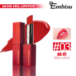 Son Môi Sáp Lì Hàn Quốc Embisu Satin Veil Lipstick - 6 Màu - SONEMBISU03