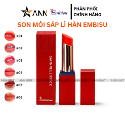 Son Môi Sáp Lì Hàn Quốc Embisu Satin Veil Lipstick - 6 Màu - SONEMBISU03