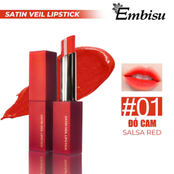 Son Môi Sáp Lì Hàn Quốc Embisu Satin Veil Lipstick - 6 Màu - SONEMBISU03