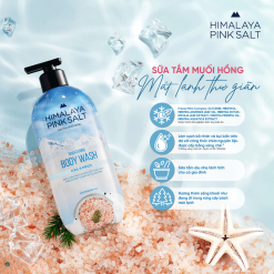 Sữa Tắm Muối Hồng Himalaya Pink Cool & Freeze Làm Sạch Dưỡng Ẩm 500g - 8801051311402