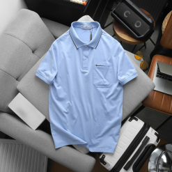 Áo Thun Nam Polo - Áo Thun Cổ Bẻ Nam Phối Sọc Ở Cổ Có Túi Trước Ngực Được Thêu Logo Chữ Paclehorse Sang Trọng Có Big Size - CS296
