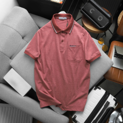 Áo Thun Nam Polo - Áo Thun Cổ Bẻ Nam Phối Sọc Ở Cổ Có Túi Trước Ngực Được Thêu Logo Chữ Paclehorse Sang Trọng Có Big Size - CS296