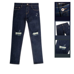 Quần Jeans Dài Nam Osl Aeroflex Deep-Black 95cm Jeans - 6872 - QB452