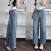 Quần Jeans Nữ Ống Rộng Vải Dày Mềm Không Co Giãn Phối Nơ Ở Túi Quần Cực Xinh - QG287