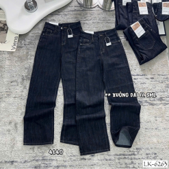 Quần Jeans Nữ Ống Suông Vải Dày Mềm Không Co Giãn Tôn Dáng - QG289
