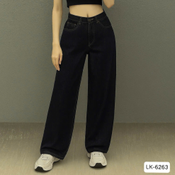 Quần Jeans Nữ Ống Suông Vải Dày Mềm Không Co Giãn Tôn Dáng - QG289