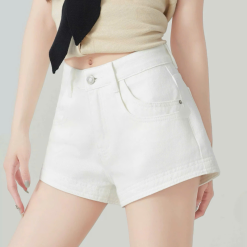 Quần Short Jean Trơn Nữ Không Co Giãn Đứng Form Chuẩn - Có 5 Màu Mặc Cực Xinh - QG295