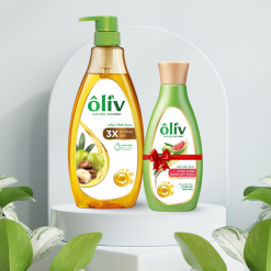 Dầu Tắm Ôliu Ôliv 3x Dưỡng Ẩm 650ml - Tặng Dầu Gội Ôliu Giúp Giảm Gãy Rụng Tóc - 8935136865402