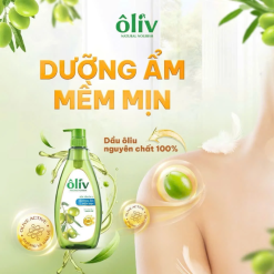 Sữa Tắm Ôliu Ôliv 3x Dưỡng Ẩm 650ml Xanh Dương - Tặng Dầu Gội Ôliu Giúp Giảm Gãy Rụng Tóc - 8935136865334