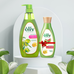 Sữa Tắm Ôliu Ôliv 3x Dưỡng Ẩm 650ml Hồng - Tặng Dầu Gội Ôliu Giúp Giảm Gãy Rụng Tóc - 8935136865372