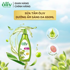 Sữa Tắm Ôliu Ôliv 3x Dưỡng Ẩm 650ml Hồng - Tặng Dầu Gội Ôliu Giúp Giảm Gãy Rụng Tóc - 8935136865372