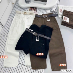 Quần Thụng Jeans Nữ Vải Dày Mềm Không Co Giãn Nhiều Mẫu - QG296