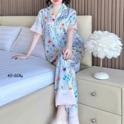 Đồ Bộ Ngủ Nữ - Đồ Bộ Quần Dài Họa Tiết Đơn Giản Mặc Mát Thoải Mái 40–60kg - DBO5201