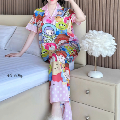 Đồ Bộ Ngủ Nữ - Đồ Bộ Quần Dài Họa Tiết Đơn Giản Mặc Mát Thoải Mái 40–60kg - DBO5201