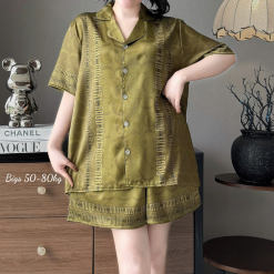 Đồ Bộ Ngủ Nữ Họa Tiết Sang Trọng Mặc Mát Thoải Mái 50–80kg - DBO5204