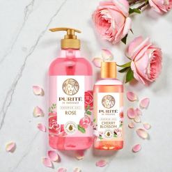 Sữa Tắm Purite Hương Hoa Hồng 850ml Dưỡng Sáng Da - Tặng 1 Chai Sữa Tắm Hương Hoa Anh Đào - 8935136865709