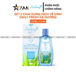 Combo 2 Chai Dung Dịch Vệ Sinh Dạ Hương Daily Fresh Total Care Màu Xanh 120ml/chai - DDVSDHDFX120
