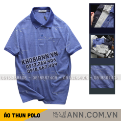 Áo Thun Nam Polo - Áo Thun Cổ Bẻ Nam Phối Sọc Hoa Túi Trước Ngực Sang Trọng Có Big Size - CS297