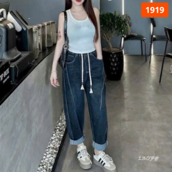 Váy Suông Dài - Váy Jeans Nữ Túi Kiểu Chất Liệu Vải Đẹp Dày Mềm Không Co Giãn Mặc Bền Đẹp - QG304