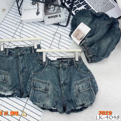 Quần Short Jeans Nữ - Quần Jeans Ống Suông - Quần Bí Ngô - Váy Ngắn Nữ Dễ Thương Vải Đẹp Dày Mềm Không Co Giãn - QG308