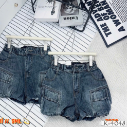 Quần Short Jeans Nữ - Quần Jeans Ống Suông - Quần Bí Ngô - Váy Ngắn Nữ Dễ Thương Vải Đẹp Dày Mềm Không Co Giãn - QG308