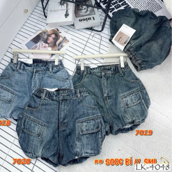 Quần Short Jeans Nữ - Quần Jeans Ống Suông - Quần Bí Ngô - Váy Ngắn Nữ Dễ Thương Vải Đẹp Dày Mềm Không Co Giãn - QG308