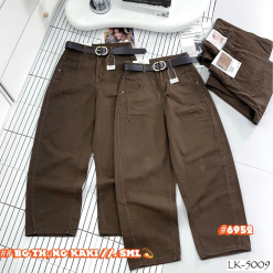 Quần Thụng Nữ - Quần Jeans Thụng - Quần Thụng Kaki Nữ Rách Túi Chất Liệu Vải Dày Mềm Không Co Giãn - QG313