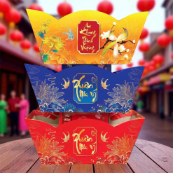 Đế Trang Trí Giỏ Quà Tết - Khay Thuyền Trang Trí Tết - KTTTT01