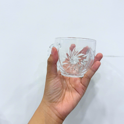 Bộ 6 Ly Thủy Tinh Họa Tiết Cao Cấp - Cốc Thủy Tinh Sang Trọng 8x7cm - LTTCC02