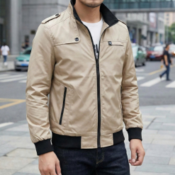 Áo Khoác Dù Nam Cổ Trụ - Áo Khoác Cổ Trụ Túi Xéo Hai Bên Bền Đẹp Có Big Size - AK097