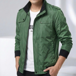 Áo Khoác Dù Nam Cổ Trụ - Áo Khoác Cổ Trụ Túi Xéo Hai Bên Bền Đẹp Có Big Size - AK097