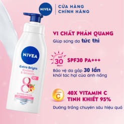 Sữa Dưỡng Thể Nivea Dưỡng Da Sáng Mịn 350ml Màu Hồng - Ban Ngày - SDTNMH350ML